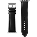 Laut Oxford kožený řemínek pro Apple Watch 45mm / 44mm / 42mm - černý LAUT-AWL-OX-BK