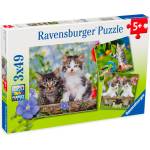 Ravensburger Пъзел Ravensburger от 3 x 49 части - Котета (08046) - baby
