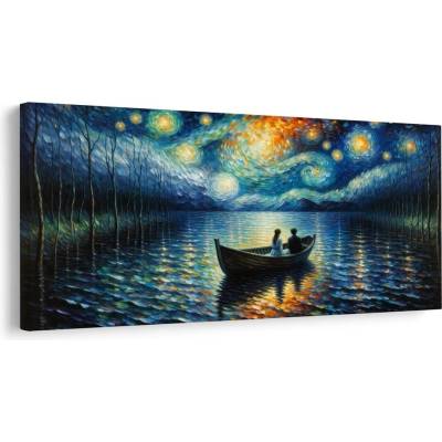 Obraz večerní klid na hladině - 120x60