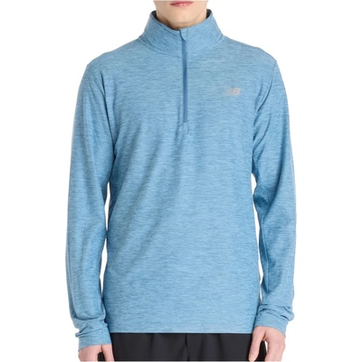 New Balance Мъжко яке за бягане New balance Space Dye 1/4 Zip Synthetic jumper - Blue (028-0705-0211)