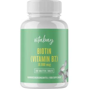 Vitabay Biotin - Биотин 10000 μg, 200 таблетки Vitabay (VB1526)