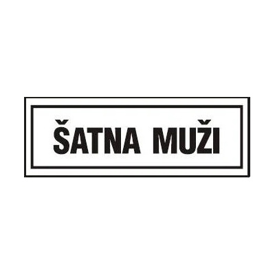 ŠATNA MUŽI 210x72mm samolepka