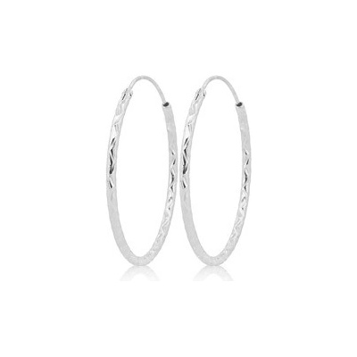 Nubis Stříbrné náušnice kruhy 35 mm - NB-3065-35