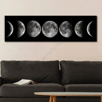 Image 1 of Asir Стенопис върху платно 50x120 см фази на луната (AS1488)