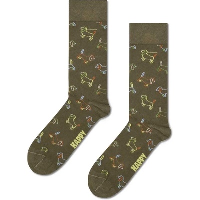 Чорапи Happy socks Puppy love natural dye crew socks - Brown (Brown)