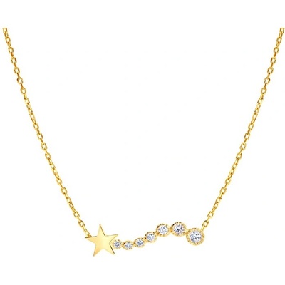 Savicki Náhrdelník hviezdy žlté zlato, diamanty SAVMAYN-LBR-513