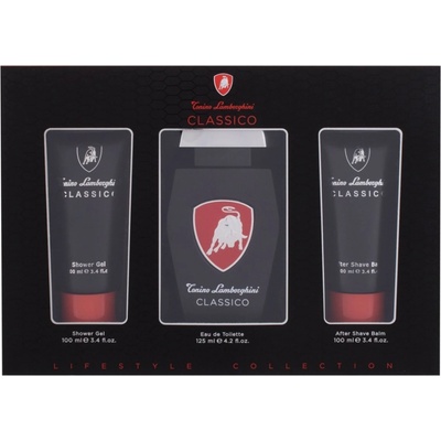 Lamborghini Classico EDT 125 ml + sprchový gel 100 ml + balzám po holení 100 ml dárková sada