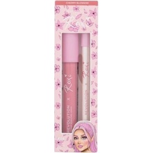 Makeup Revolution London x Roxi Lip Kit odstín Cherry Blossom sada lesk na rty X Roxi 3 ml + konturovací tužka na rty X Roxi 1 g darčeková sada