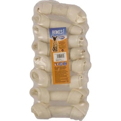 DUVO + BONES! Viazaná byvolia kosť biela 13cm 8ks