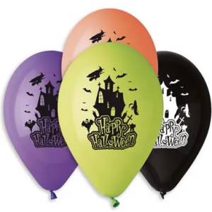  Балон, 30 см, "Замък за Хелоуин" 11-printhalloweenkastely (11-printhalloweenkastely)