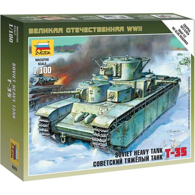 Zvezda Easy Kit Soviet Tank T 35 1:100