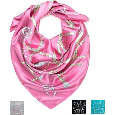 Dámska šatka s ornamentami Toulouse modrá