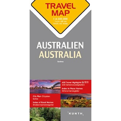 Austrálie 1:4 M TravelMap KUNTH