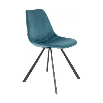 Dutchbone Franky sametová modrá 1100370