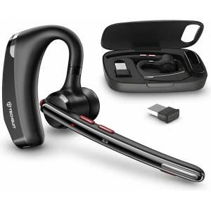 Techsuit Блутут слушалка Techsuit Premium Bluetooth Headset SoundForce Pro (G10) - Хендсфри, двоен микрофон - Черна (KF2364236)