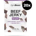 GymBeam Сушено месо Beef Jerky 20 x 50 g терияки
