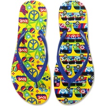 Frogies Hippie modrá svetlomodrá žltá červená svetlozelená