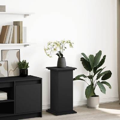 vidaXL Стойка за витрини със съхранение 31x30x60 см инженерно дърво (854617)