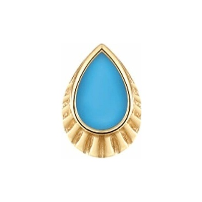 Eppi Zlatá piercing náušnica s tyrkysom Olya E46312