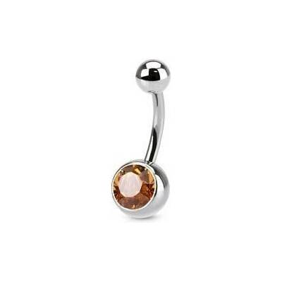 Prosperk piercing do pupíku žlutý S4847
