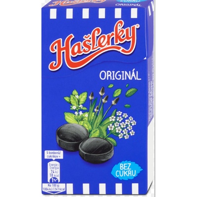 Nestlé Hašlerky Originál bonbony bez cukru s příchutí bylin a mentolu 35 g