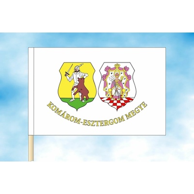 LIBEA, s.r.o. Komárom-Esztergom vlajka Rozměr: 30×45 cm, Uchycení: Návlek na žerď