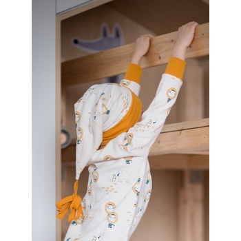 Čiapka na spanie Eskimák žltá