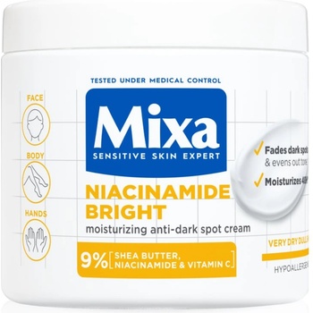 Mixa Niacinamide Bright интензивен хидратиращ крем Против тъмни петна 400ml