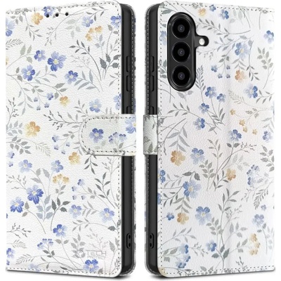 Tech-Protect Калъф Tech-Protect Wallet за Samsung Galaxy A56 5G - Бели маргаритки (5906302362196)