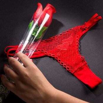 Out Of The Blue Rose With Red G-String