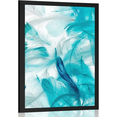 Plakát zelená peříčka - 40x60 white