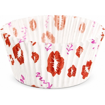 Cake star papírové košíčky na muffiny a cupcakes barevné 50x30 mm 100ks-vzor 22