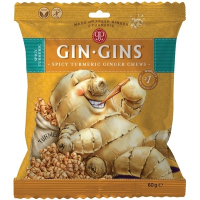 Ginger People Gin Gins Kurkumovo-zázvorové žvýkací bonbóny 60 g