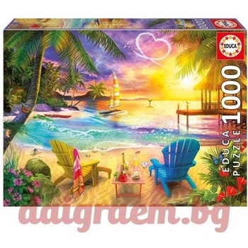Educa Пъзел educa 20255 - 1000 части - Любовен плаж (edu20255)
