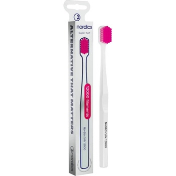 Nordics Премиум четка за зъби Silk 12000, Ultra Soft, бяла