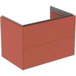 Ideal Standard Atelier Conca стенен шкаф с 2 чекмеджета, червено-оранжев, 80 см (T4574Y3)