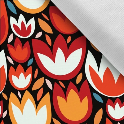 Takoy Letní pružný softshell červené tulipány