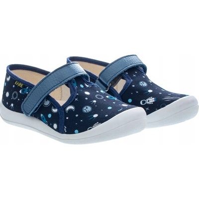 Fare papuče detské na suchý zips modré