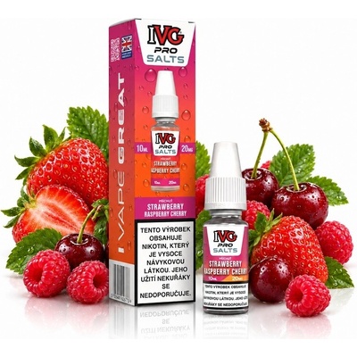 IVG Pro Salts Strawberry Raspberry Cherry 10 ml 20 mg