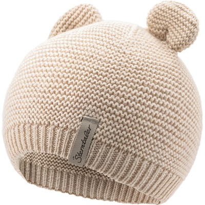 Sterntaler Детска зимна шапка (beanie) Sterntaler Kids' Knitted Beanie with Ears Beanie - Sand - размер 45 cm (904-3670-0215)