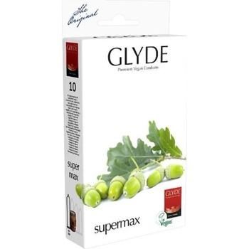 GLYDE 10 бр. големи веган презервативи Glyde Supermax