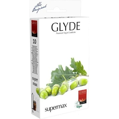 GLYDE 10 бр. големи веган презервативи Glyde Supermax