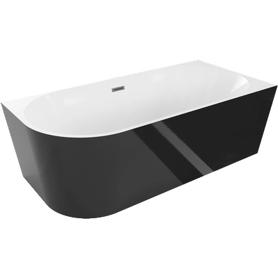 Mexen Mia 170x80 cm right black/white/brushed gun grey (52691708075P-66)