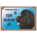 Ostatní pomůcky pro psy Dafiko Tabulka novofoundlandský pes černý