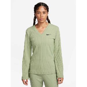 Nike Блуза w nsw rib jrsy ls vnk top
