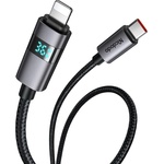 Mcdodo Кабел за данни - Mcdodo (CA-6570) - USB-C → Lightning, LED дисплей, 36W, 1.2m - Черен