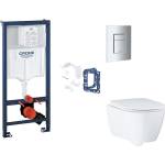 GROHE Rapid SL - Комплект за предстенен монтаж, тоалетна седалка, седалка SoftClose, бутони Skate Cosmopolitan и комплект за поставяне на таблет, матов хром SANI11BB2140 (SANI11BB2140)