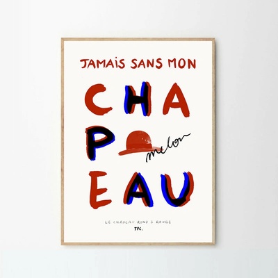 Moikka Plakát Le Chapeau Rond et Rouge by Another Art Project 21x29,7 (A4)