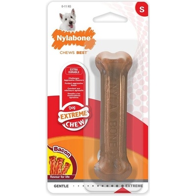 Nylabone hračka Extreme kost příchuť slanina S