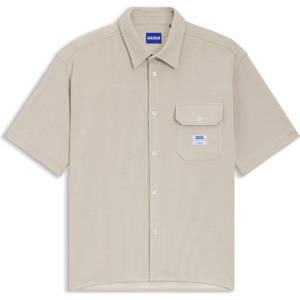 HUGO BOSS Риза Hugo Men's Short Sleeve Plain Shirt - White 121